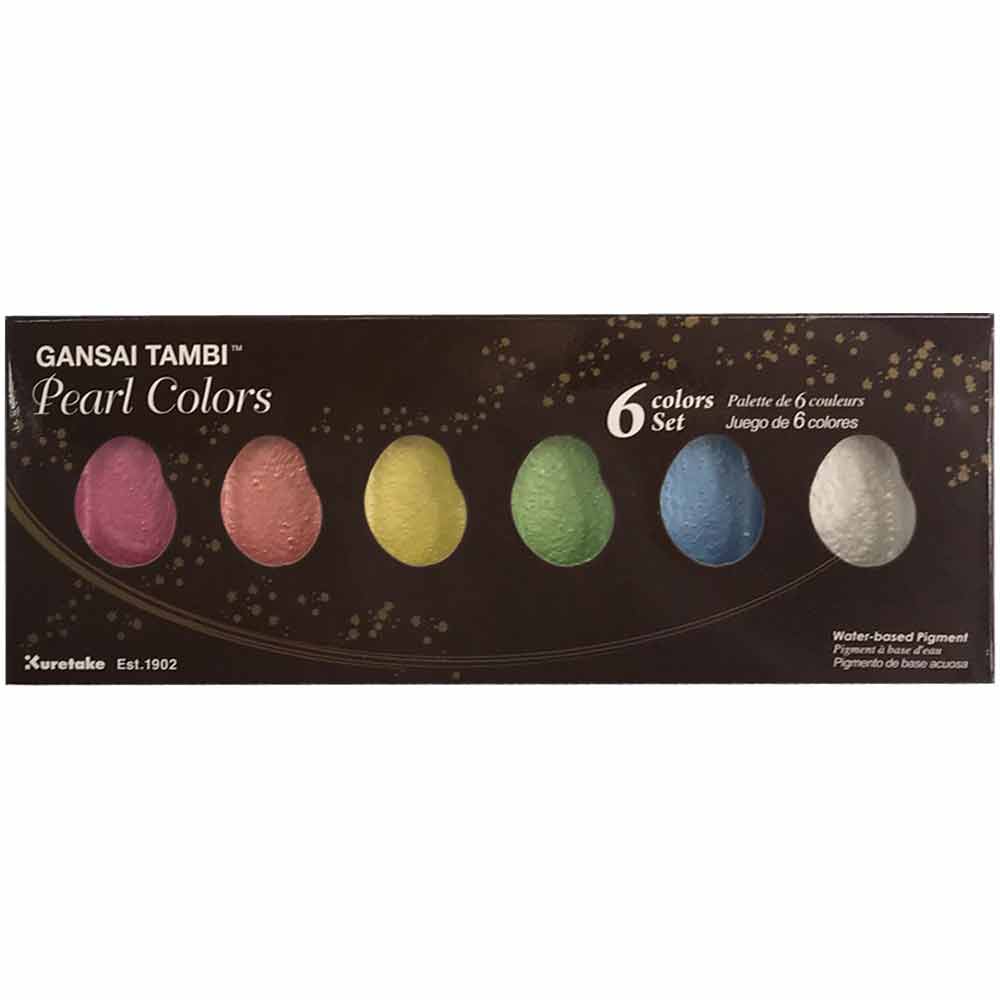 Zig Watercolour Gansai Tambi 6'lı Set Pearl Colors