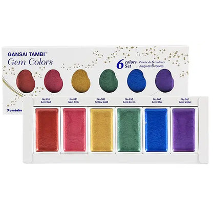 Zig Watercolour Gansai Tambi 6'lı Set Gem Colors
