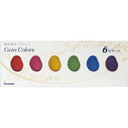 Zig Watercolour Gansai Tambi 6'lı Set Gem Colors