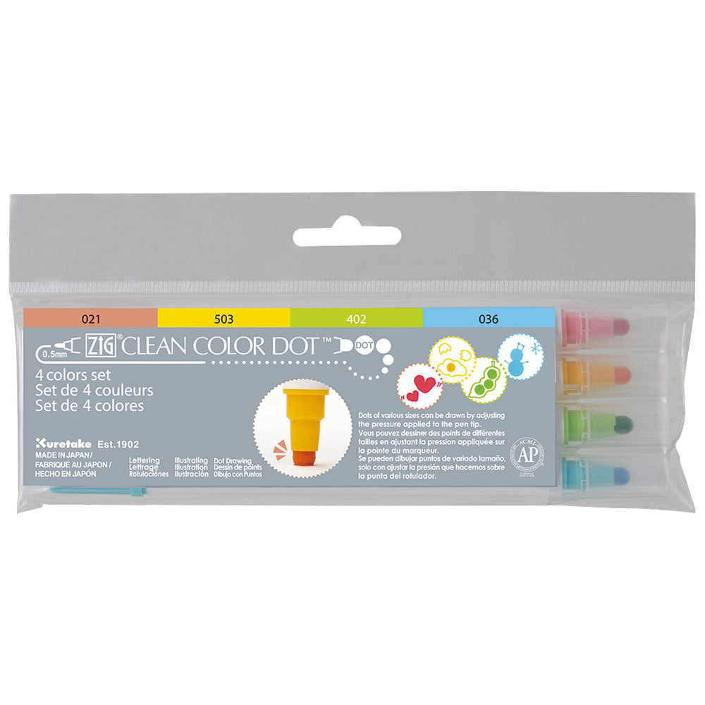 Zig Clean Color Dot TC-6100 4'lü Set