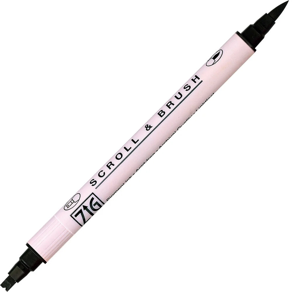 Zig MS-5000 Scroll & Brush 010 Pure Black