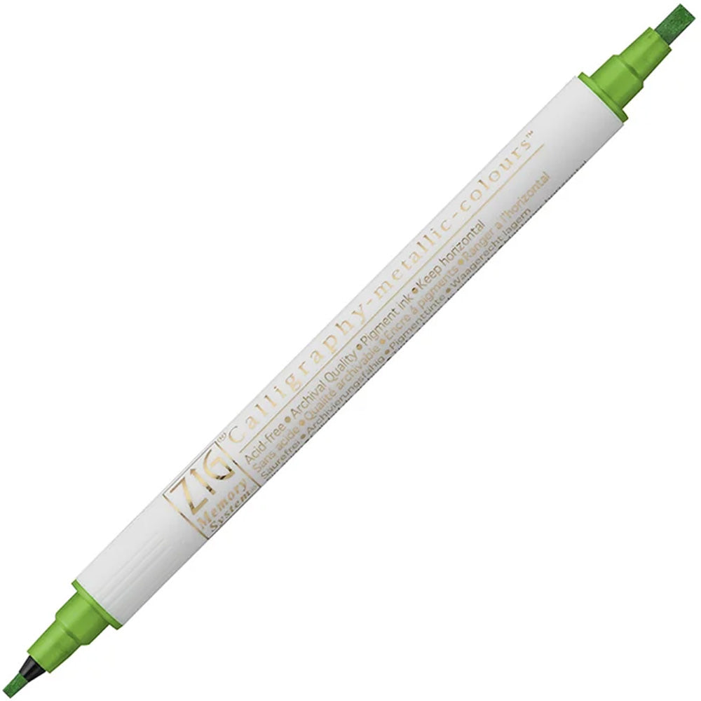 Zig Ms-8400 Calligraphy Pen Metallic 128 L.Green