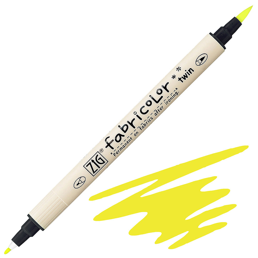 Zig Fabricolor Twin Kumaş Kalemi 001 Fluorescent Yellow