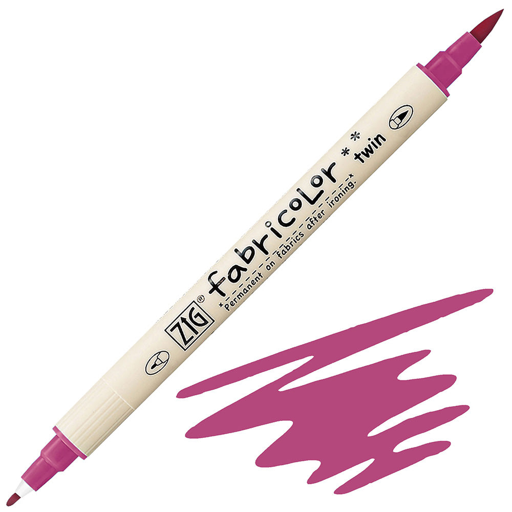 Zig Fabricolor Twin Kumaş Kalemi 027 Dark Pink