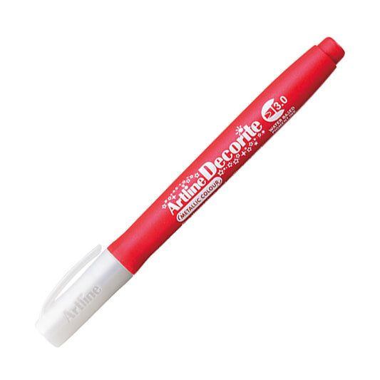 Artline Decorite Chisel Type Kesik Uçlu Marker Metalik Kırmızı