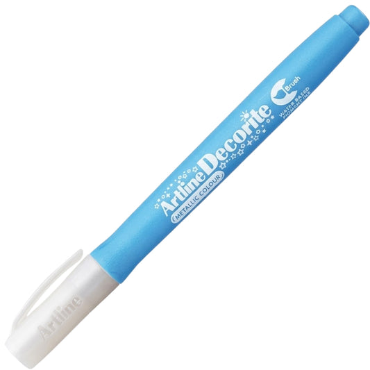 Artline Decorite Brush Marker Esnek Fırça Uçlu Kalem Metalik Mavi