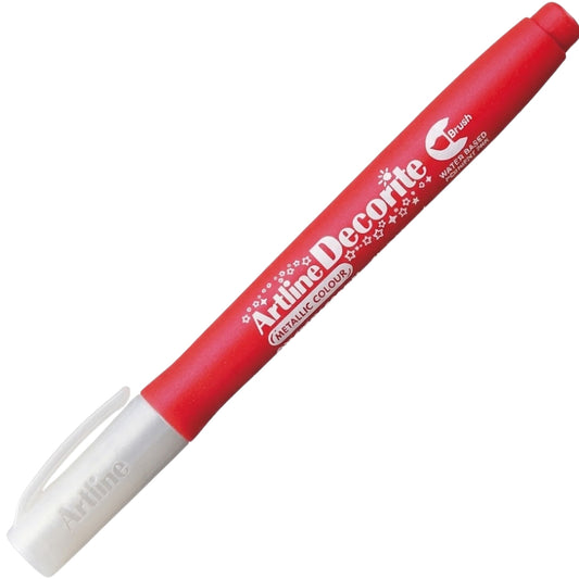 Artline Decorite Brush Marker Esnek Fırça Uçlu Kalem Metalik Kırmızı