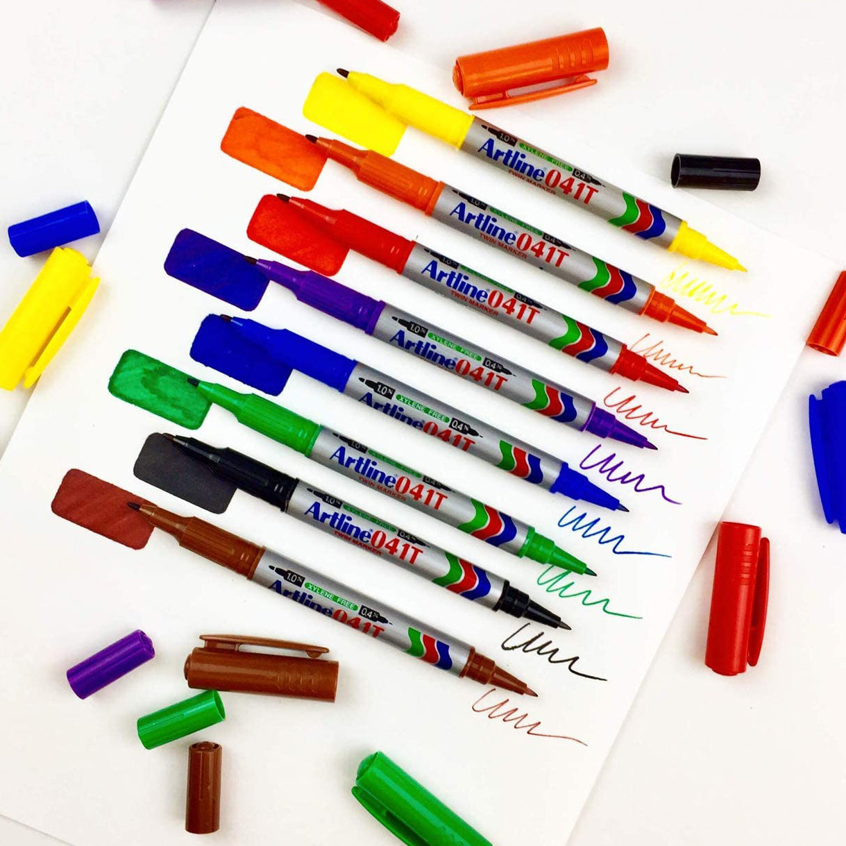 Artline 041T Twin Marker İki Uçlu Permanent Markör 0.4-1.0mm Yeşil