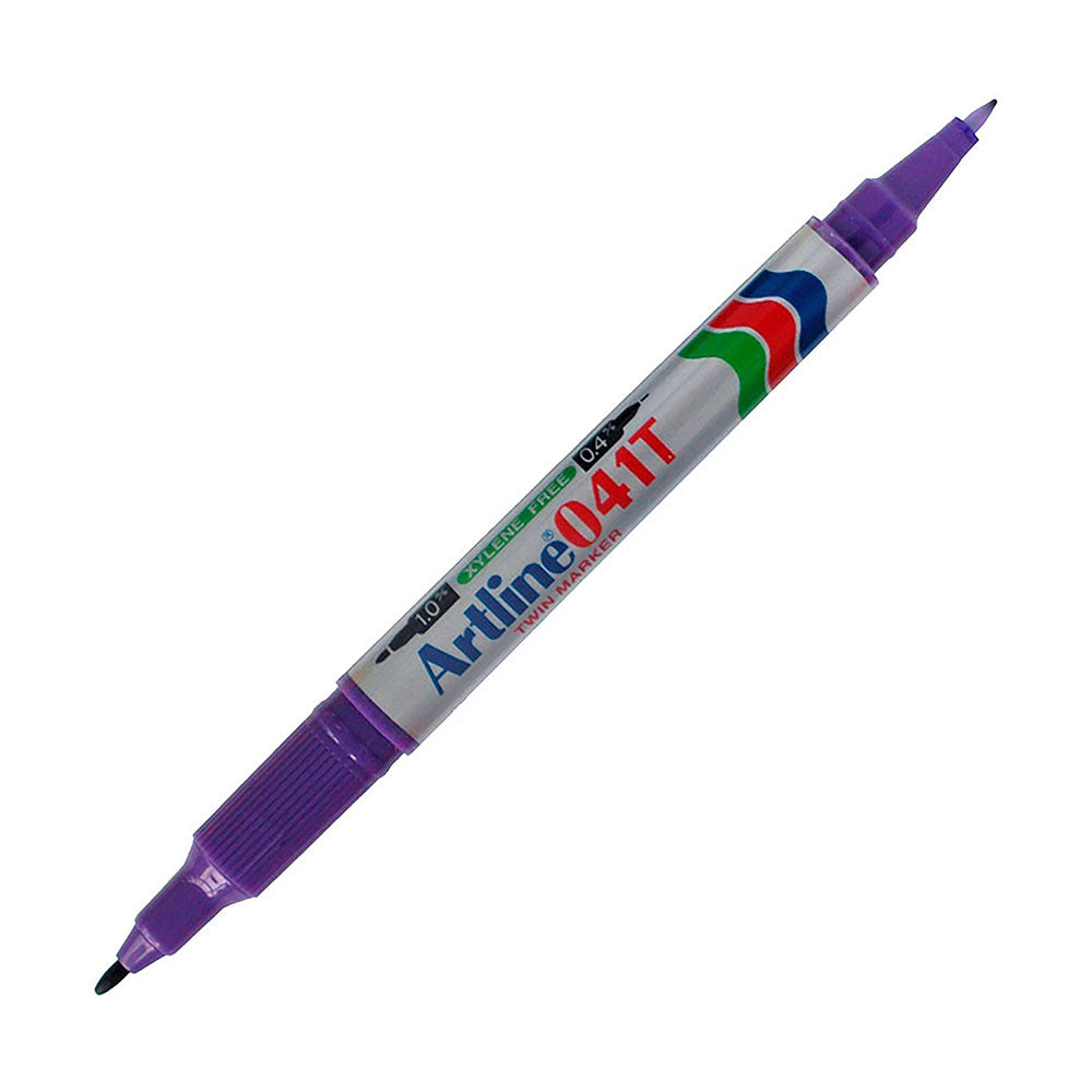 Artline 041T Twin Marker İki Uçlu Permanent Markör 0.4-1.0mm Mor