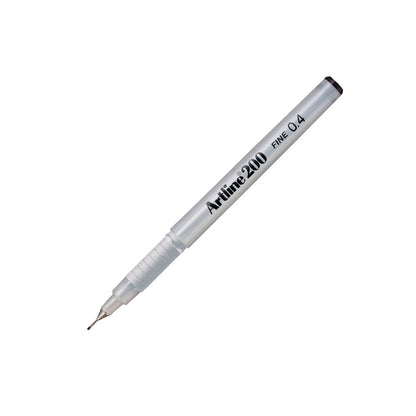 Artline 200CC Fine Keçe Uçlu Yazı Kalemi (Parlak Gövdeli) 0.4mm Siyah
