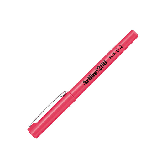 Artline 200CC Fine Keçe Uçlu Yazı Kalemi (Parlak Gövdeli) 0.4mm Pembe
