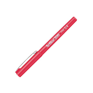 Artline 200CC Fine Keçe Uçlu Yazı Kalemi (Parlak Gövdeli) 0.4mm Kırmızı