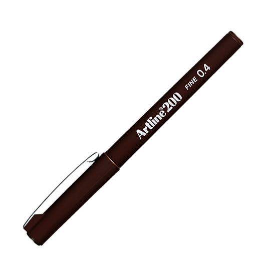 Artline 200N Fine Keçe Uçlu Yazı Kalemi 0.4mm Koyu Kahverengi