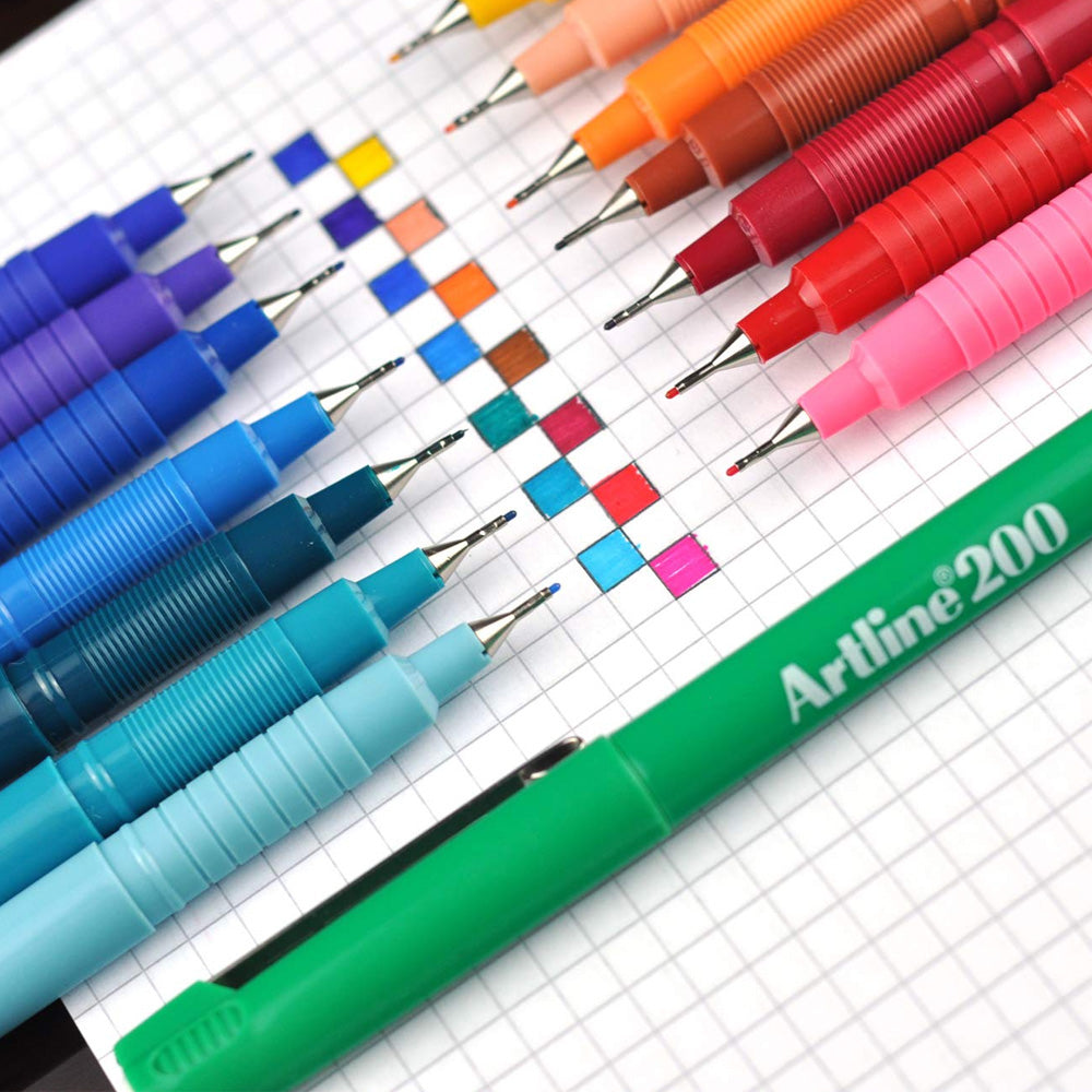 Artline 200N Fine Keçe Uçlu Yazı Kalemi 0.4mm Koyu Yeşil