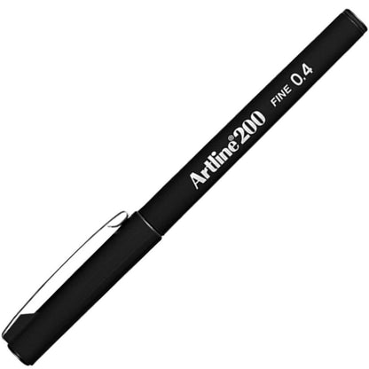 Artline 200NR Fine Keçe Uçlu Yazı Kalemi Uç:0,4mm Yoğun Siyah