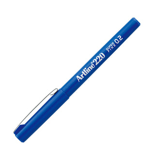 Artline 220N Super Fine İnce Keçe Uçlu Yazı Kalemi 0.2mm Mavi