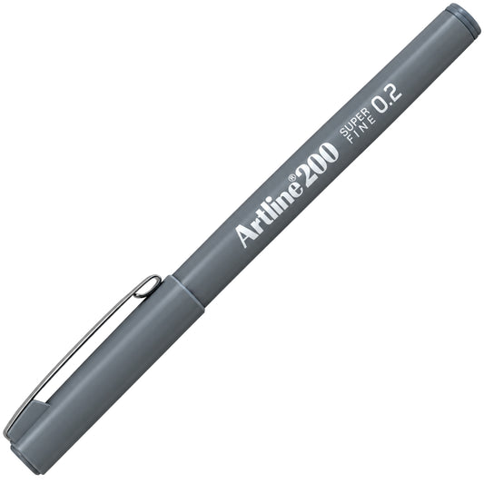 Artline 220N Super Fine İnce Keçe Uçlu Yazı Kalemi 0.2mm Gri
