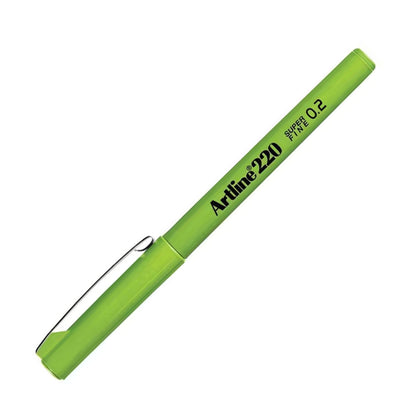 Artline 220N Super Fine İnce Keçe Uçlu Yazı Kalemi 0.2mm Fıstık Yeşili