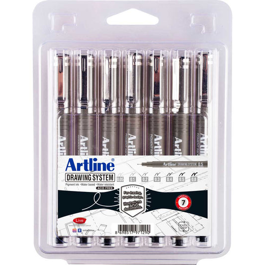 Artline Drawing System Teknik Çizim Kalemi 7'li Set