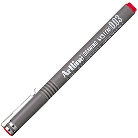 Artline Drawing System 0.03 Çizim Kalemi Uç:0,03mm Kırmızı