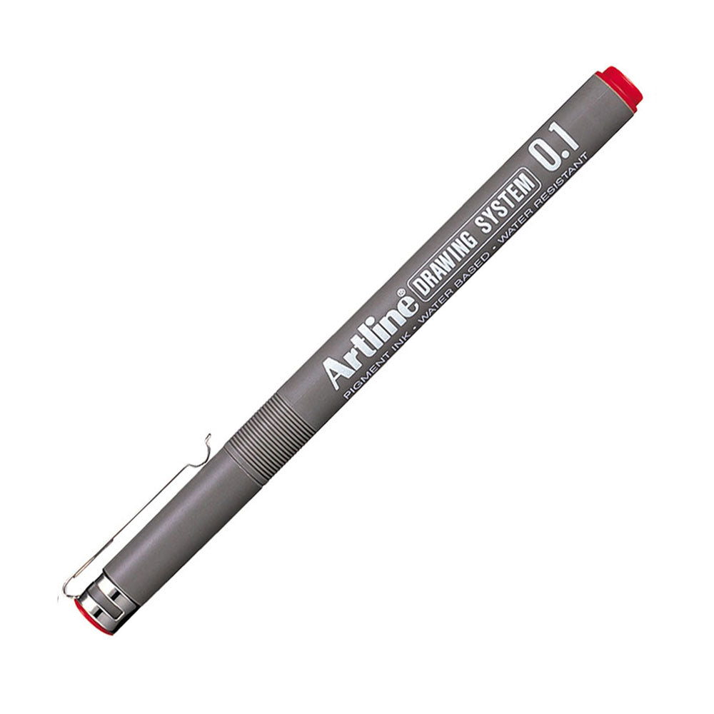 Artline Drawing System 0.1mm Kırmızı Teknik Çizim Kalemi