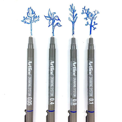 Artline Drawing System 0.5mm Mavi Teknik Çizim Kalemi