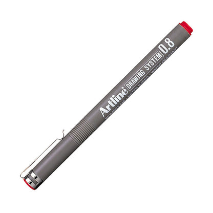 Artline Drawing System 0.8mm Kırmızı Teknik Çizim Kalemi
