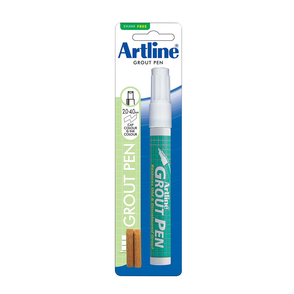 Artline 419 Grout Pen Fayans Kalemi Kesik Uç 2.0-4.0mm Beyaz Blisterli(1ad+2uç)