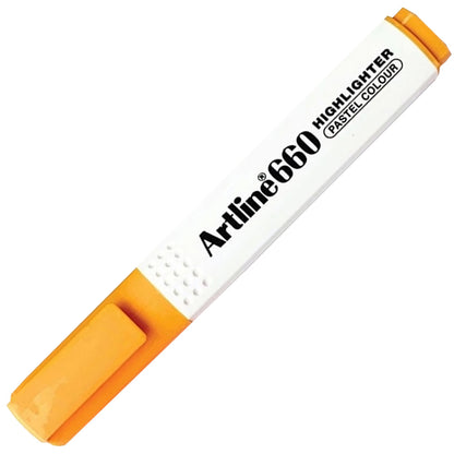 Artline 660 Fosforlu Kalem Kesik Uç:1,0-4,0mm Pastel Orange
