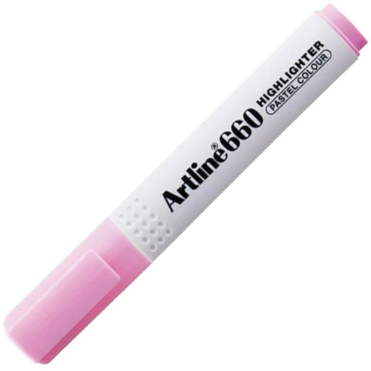 Artline 660 Fosforlu Kalem Kesik Uç:1,0-4,0mm Pastel Pink