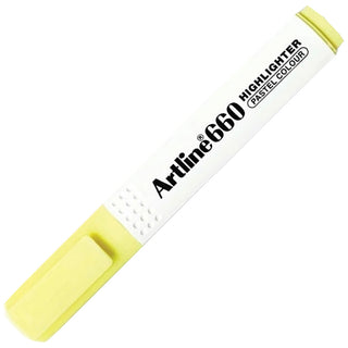 Artline 660 Fosforlu Kalem Kesik Uç:1,0-4,0mm Pastel Yellow