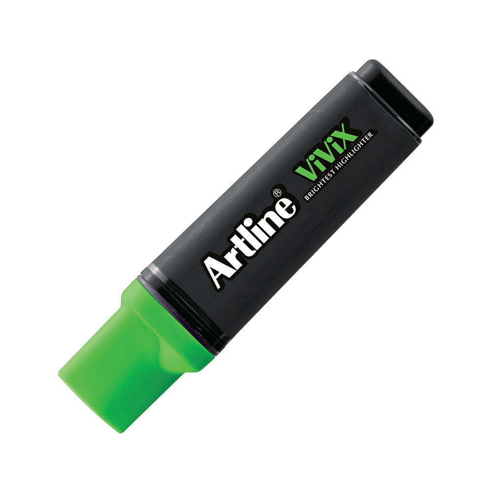 Artline Vivix Parlak Mürekkepli Fosforlu Kalem Kesik Uç 2.0-5.0mm Fosforlu Yeşil