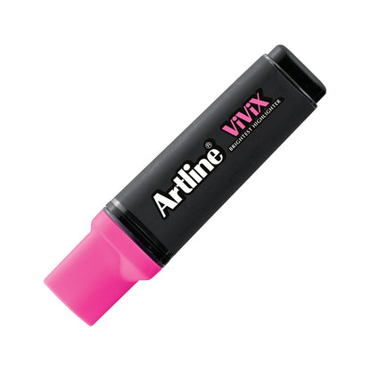 Artline Vivix Parlak Mürekkepli Fosforlu Kalem Kesik Uç 2.0-5.0mm Fosforlu Pembe