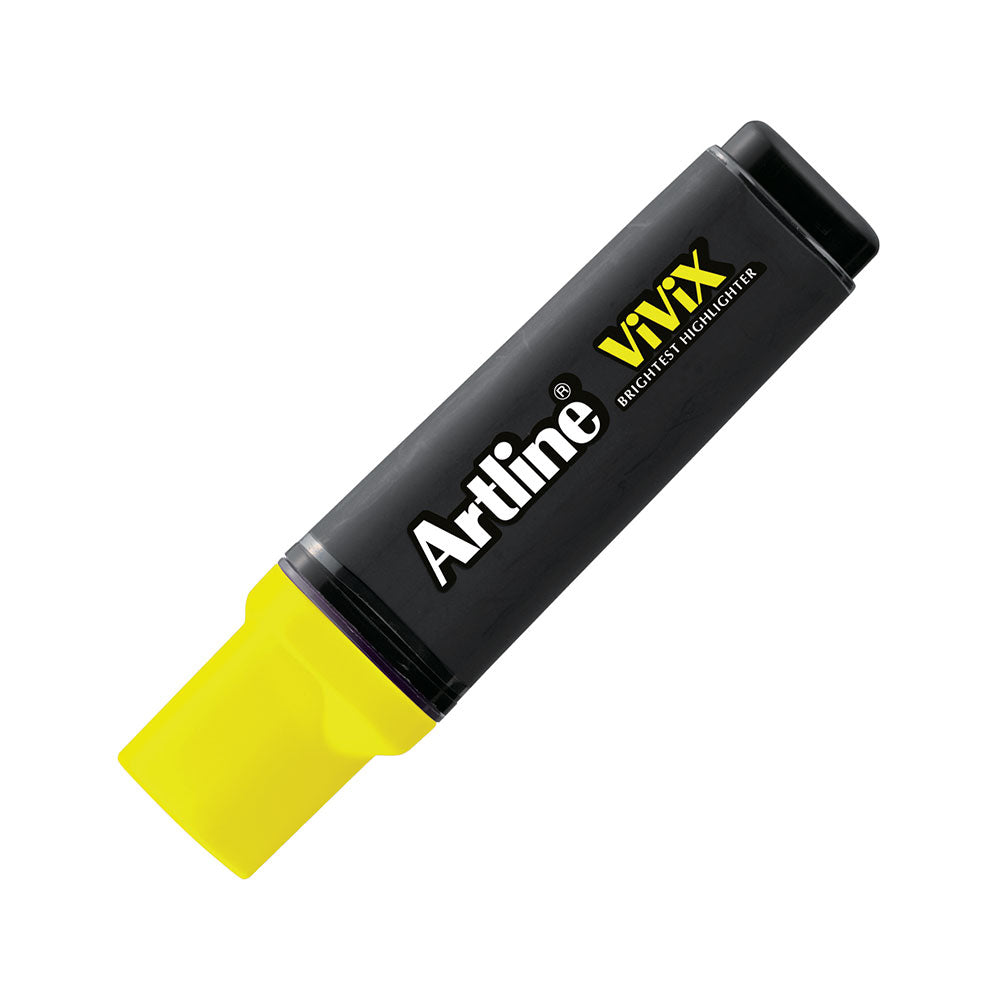 Artline Vivix Parlak Mürekkepli Fosforlu Kalem Kesik Uç 2.0-5.0mm Fosforlu Sarı