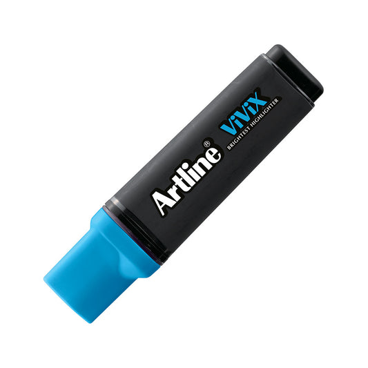 Artline Vivix Parlak Mürekkepli Fosforlu Kalem Kesik Uç 2.0-5.0mm Açık Mavi