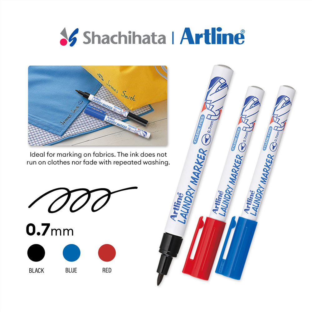 Artline 750 Laundry Marker Çamaşır Markörü 0.7mm Mavi