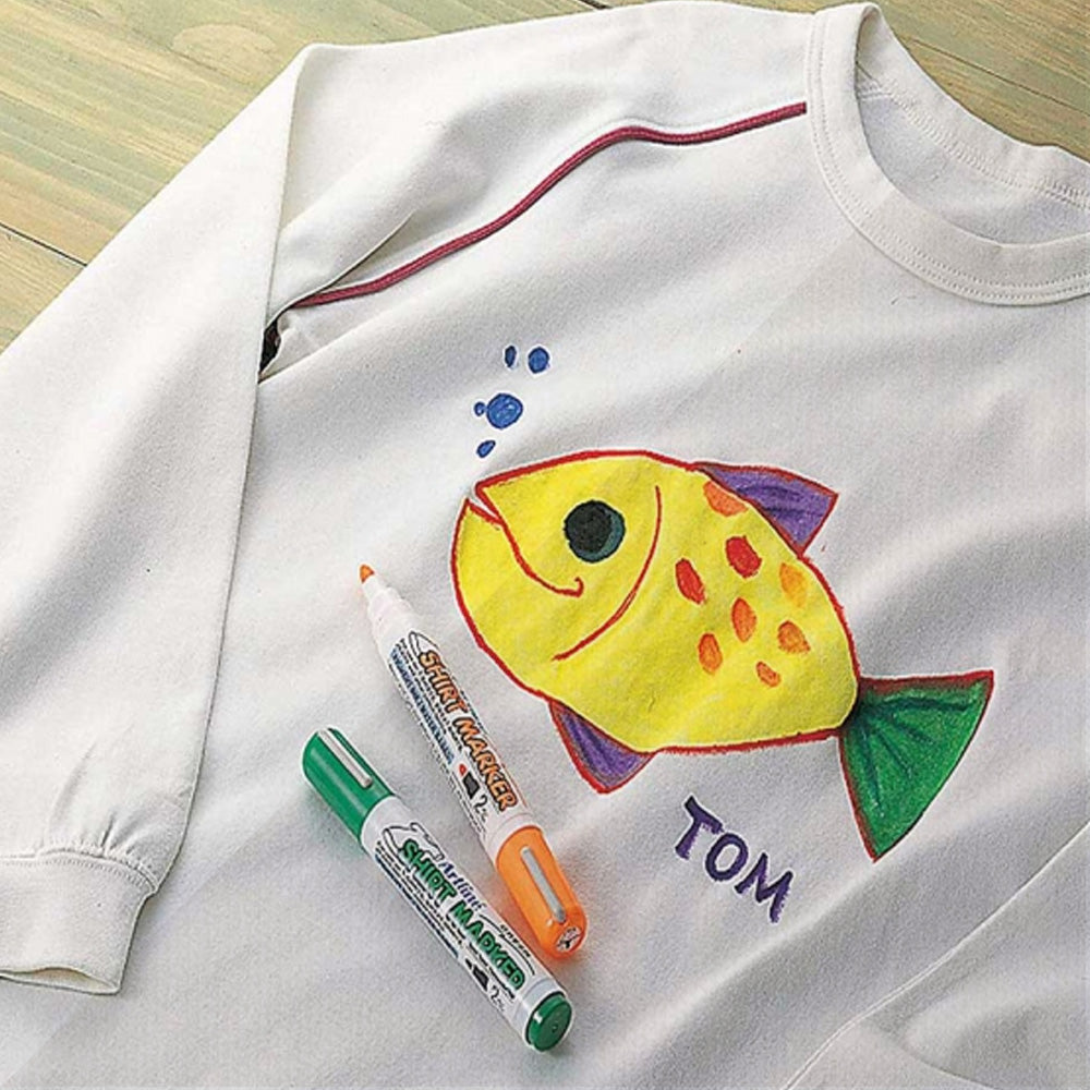 Artline Shirt Marker Tişört Markörü Seti (5 Pastel Renk ve Hediye Tişört)