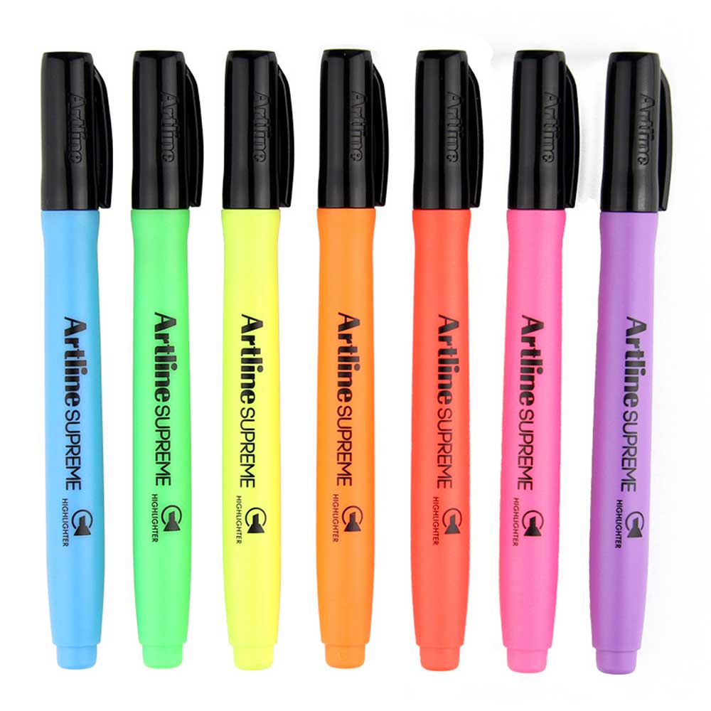 Artline Supreme Fosforlu Kalem Seti Kesik Uç 4.0mm (7 renk)