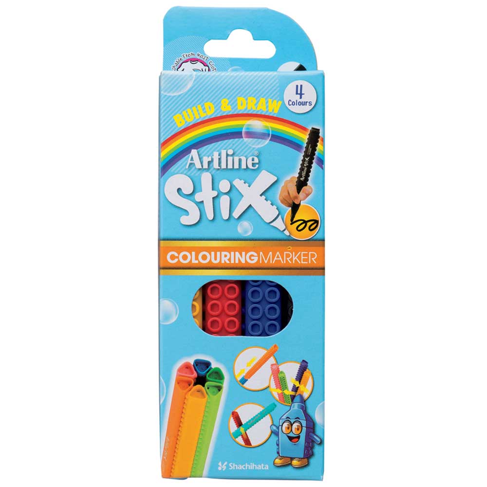 Artline Stix Colouring Marker Keçe Uçlu Boya Kalemi Seti 4 renk