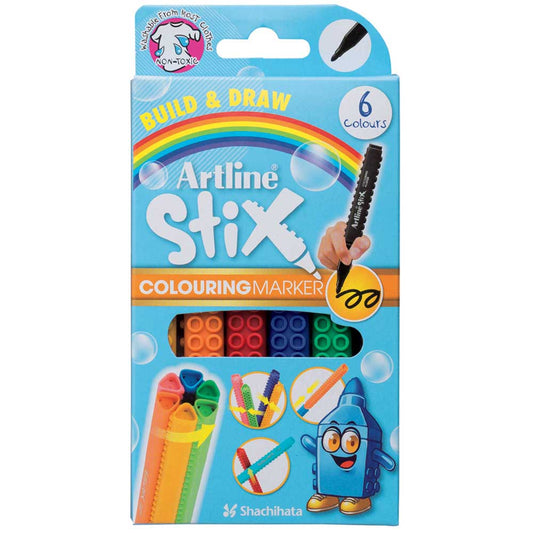 Artline Stix Colouring Marker Keçe Uçlu Boya Kalemi Seti 6 renk