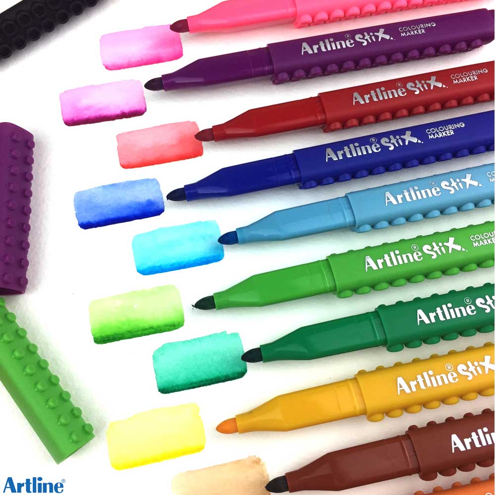 Artline Stix Colouring Marker Keçe Uçlu Boya Kalemi 1.2mm Gök Mavisi