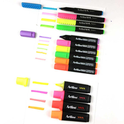 Artline Stix Highlighter Fosforlu Kalem Kesik Uç 1.0-4.0mm Açık Mavi