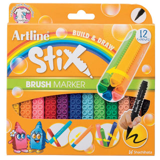 Artline Stix Brush Marker Esnek Uçlu Keçeli Kalem Seti 12 renk