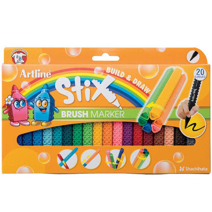 Artline Stix Brush Marker Esnek Uçlu Keçeli Kalem Seti 20 renk