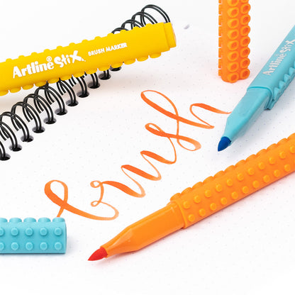 Artline Stix Brush Marker Esnek Uçlu Keçeli Kalem Turuncu