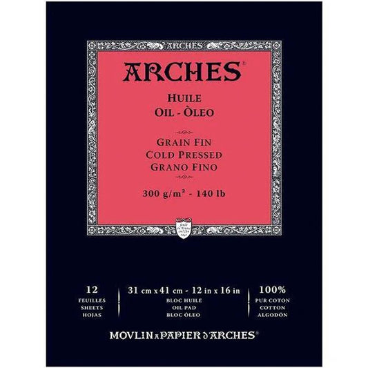 Arches Oil Colour Pad Cold Pressed 300 gr 31x41cm 12 Sayfa