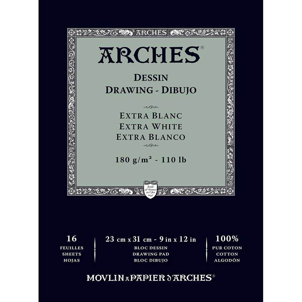 Arches Drawing Pad 180gr Extra White Çizim Defteri 16 Sayfa 23x31cm