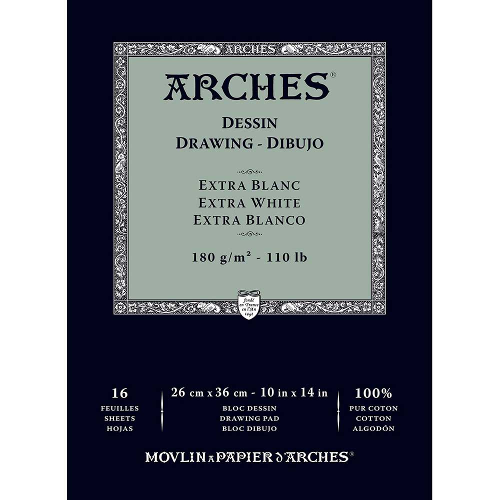 Arches Drawing Pad 180gr Extra White Çizim Defteri 16 Sayfa 26x36cm