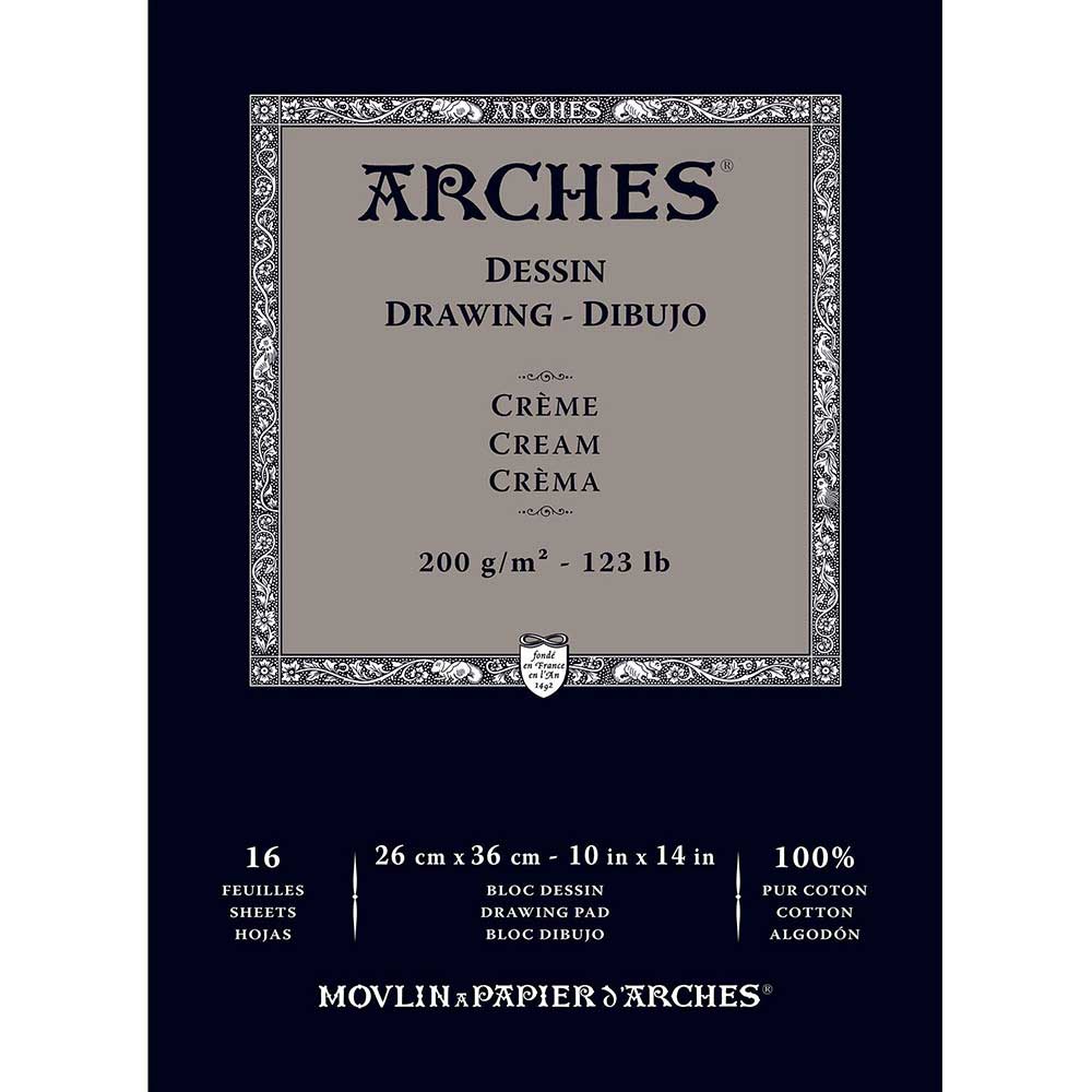 Arches Drawing Pad 200gr Cream Çizim Defteri 16 Sayfa 26x36cm