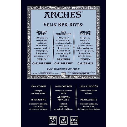 Velin BFK Rives CP White 250gr 56x76cm Lght Fin Grn Smth Surface-%100Cotton